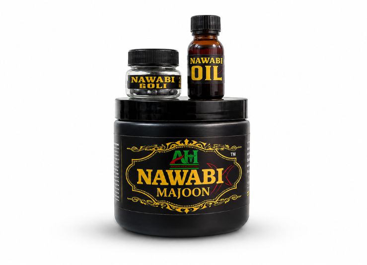 NawabiX Tarbo Kit – Herbal Men’s Vitality & Wellness Combo | Energy, Strength & Confidence Support | Majoon, Goli & Oil