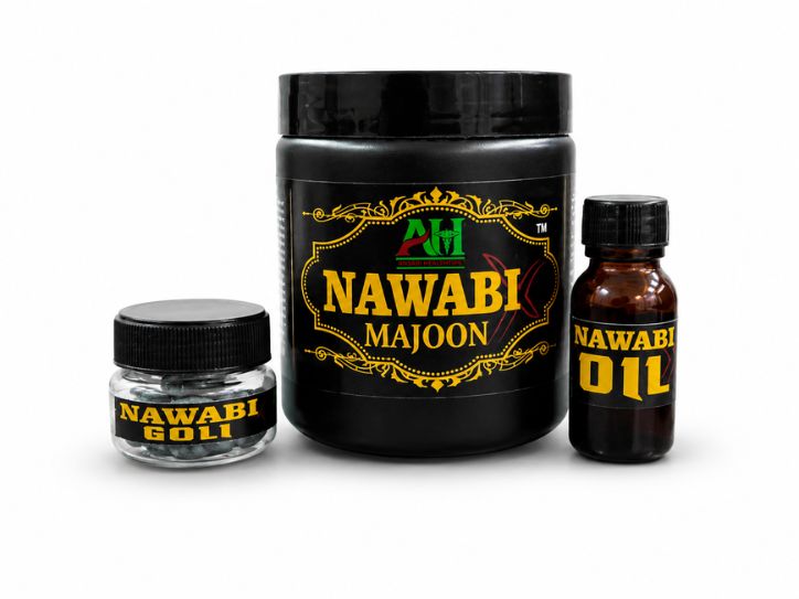 NawabiX Tarbo Kit – Herbal Men’s Vitality & Wellness Combo | Energy, Strength & Confidence Support | Majoon, Goli & Oil