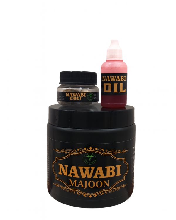 Nawabi Tarbo Kit – Herbal Men’s Vitality & Wellness Combo | Energy, Strength & Confidence Support | Majoon, Goli & Oil